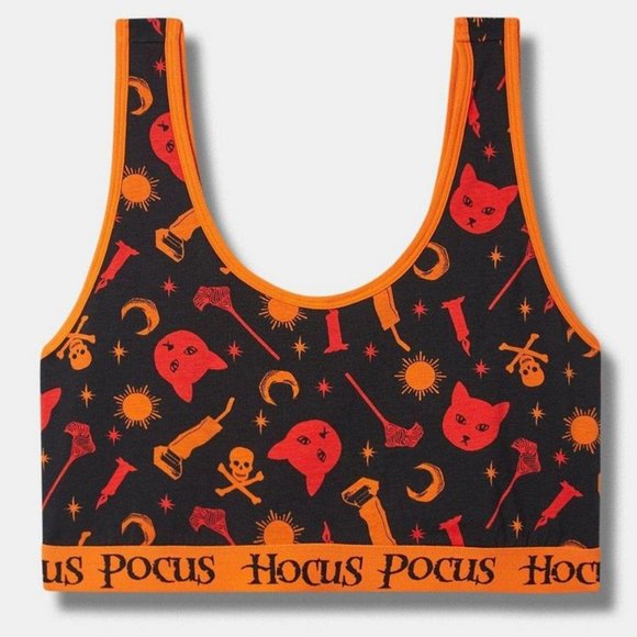 ❤️NWT VINTAGE TORRID SCOOP BRALETTE HOCUS POCUS SANDERSON SISTERS WIRELESS - Picture 1 of 12